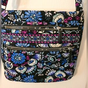 Vera Bradley Triple zipper Cross Body bag.